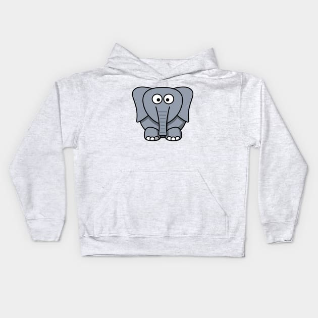 Funny elephant Kids Hoodie by BrechtVdS